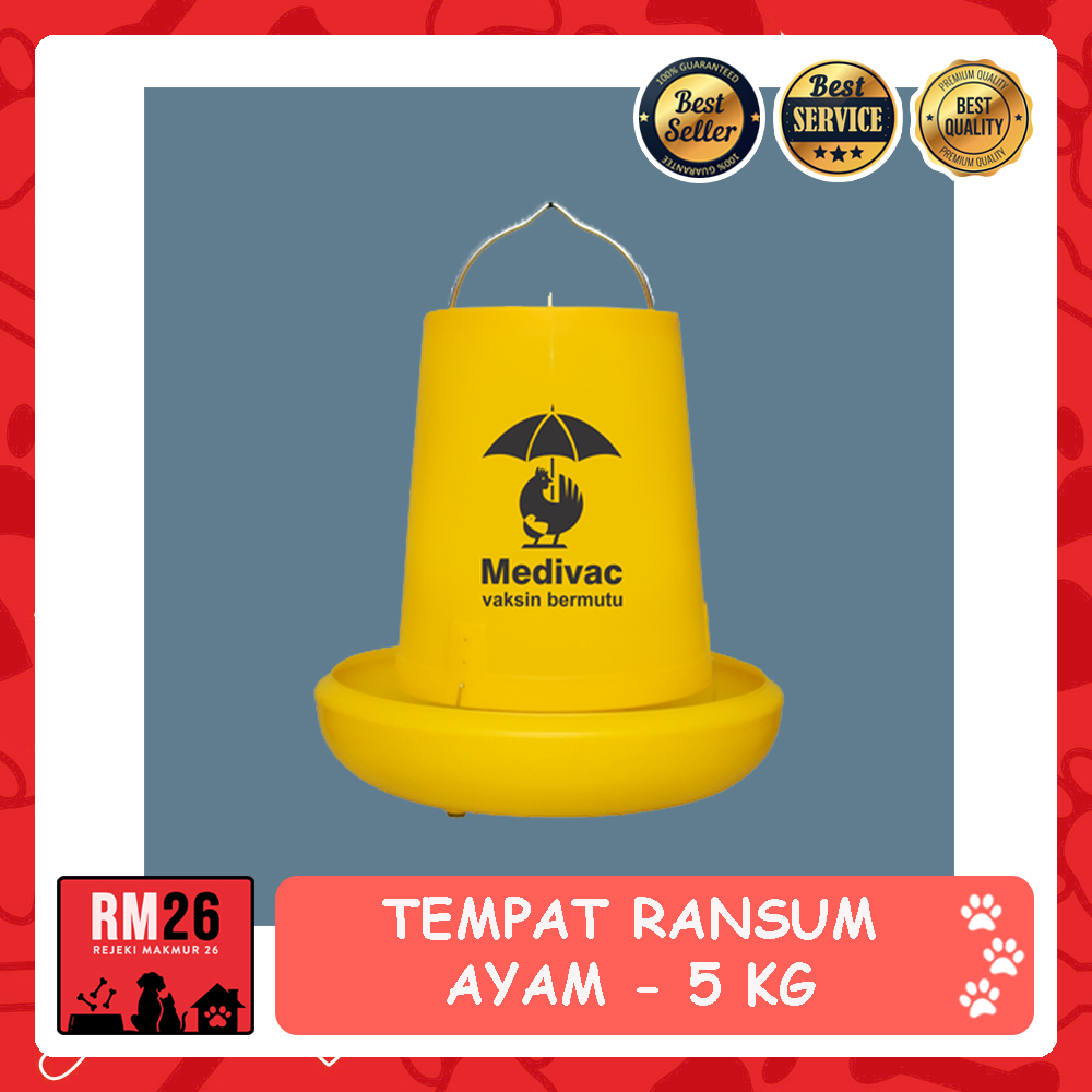 TEMPAT PAKAN AYAM TEMPAT RANSUM AYAM 5 KG