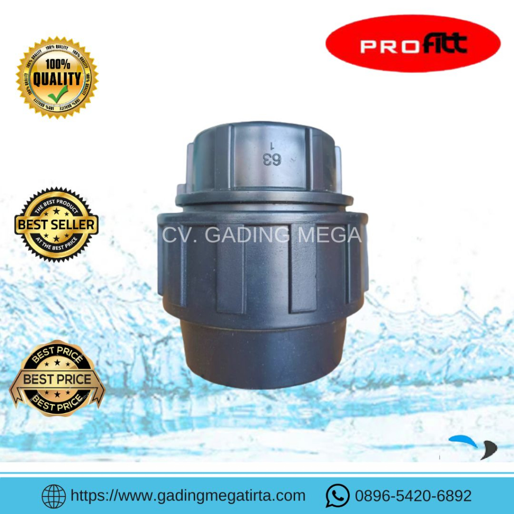Compression Plug Fitting HDPE 63mm