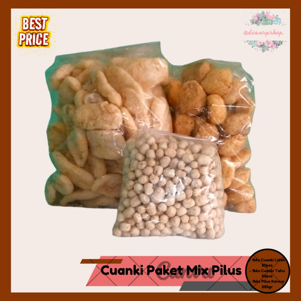 

Cuanki Paket Mix Pilus Paket Topping Lengkap