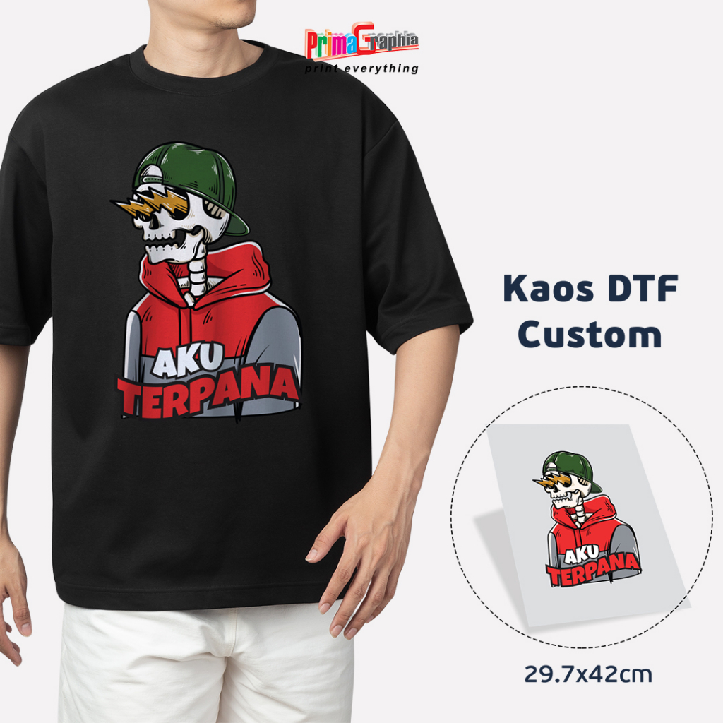 Kaos Custom Sablon DTF A3 satuan