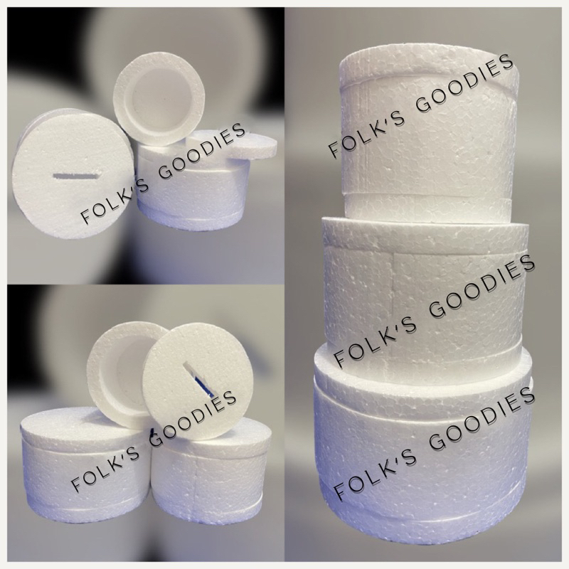 

Dummy Cake Money roll Gabus kue uang sterofoam Lubang Uang Tarik tinggi 12 cm Diameter 15,18,20 cm