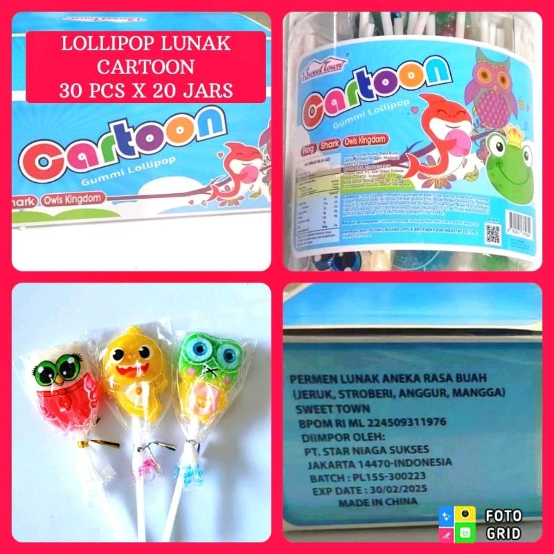 

Permen Cemikan Snack Lunak Yupi Gummy Gumi Karakter Kartun Cartoon Mainan Anak Murah (isi 30 pcs)