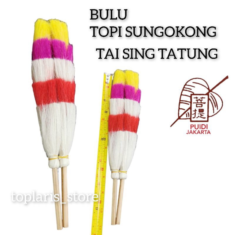 BULU SUNGOKONG HIASAN TOPI TATUNG