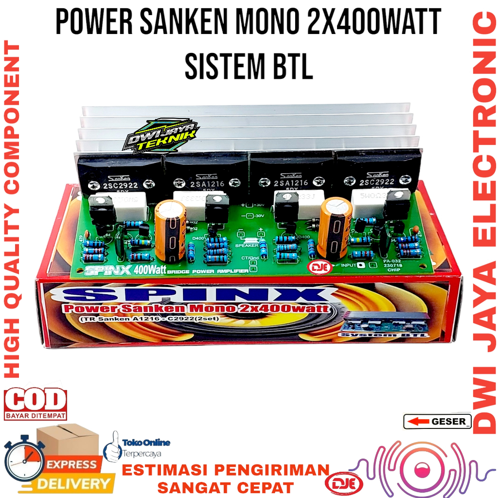 Power BTL 2x400 Watt Plus Final 5DY Spink