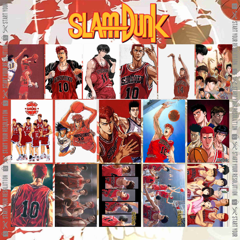 Poster Anime Sport Basket Slam Dunk / Hanamichi Sakuragi / Shohoku | Bahan Tebal Finishing Doff - PS