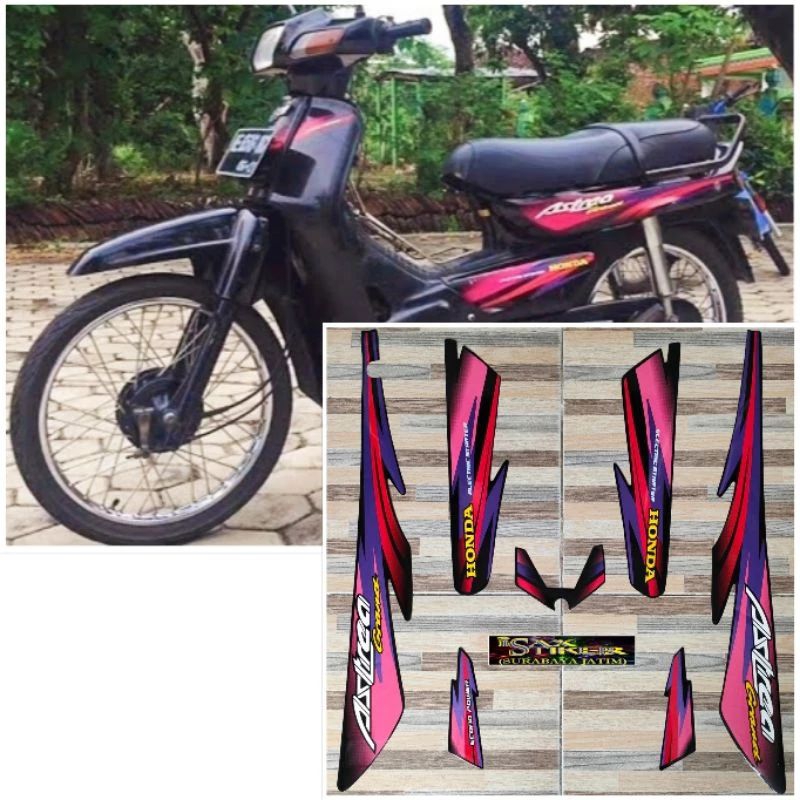 stripping sticker lis standar ori honda astrea grand Tahun 1997