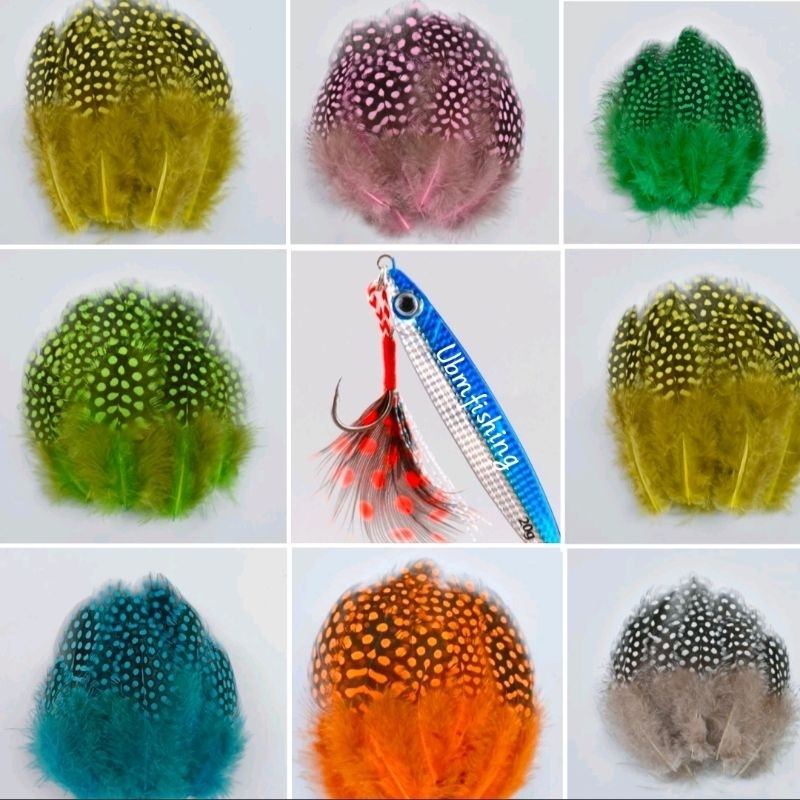 Bulu Burung Polokadat dan Ayam Jantan Pilihan Warna Warni umpan sabiki UMPAN TENGGIRI PALING TOP FIR