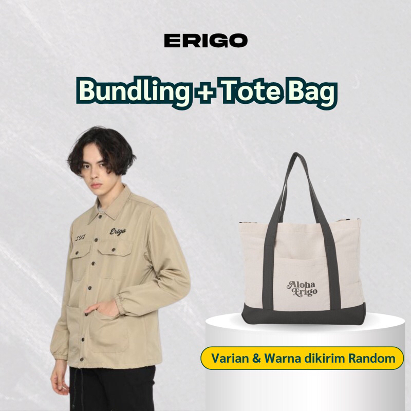 BUDLING erigo coach + tote bag random / jaket fujinkai / jaket peria