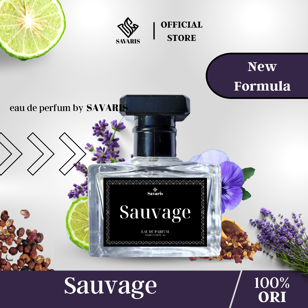 Savaris Perfume - Sauvage - Eau De Parfume 25 & 35 ML Parfume Pria Tahan Lama - Heura