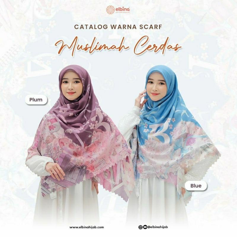 {Pre Order } Scraf Muslimah Bercahaya  by Elbina hijab