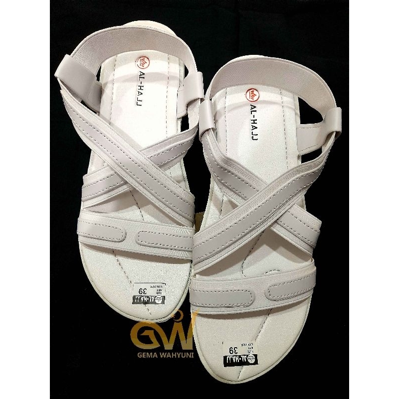 SANDAL WANITA HAJI UMROH/SANDAL HAJJ PUTIH /SANDAL HAJI UMROH