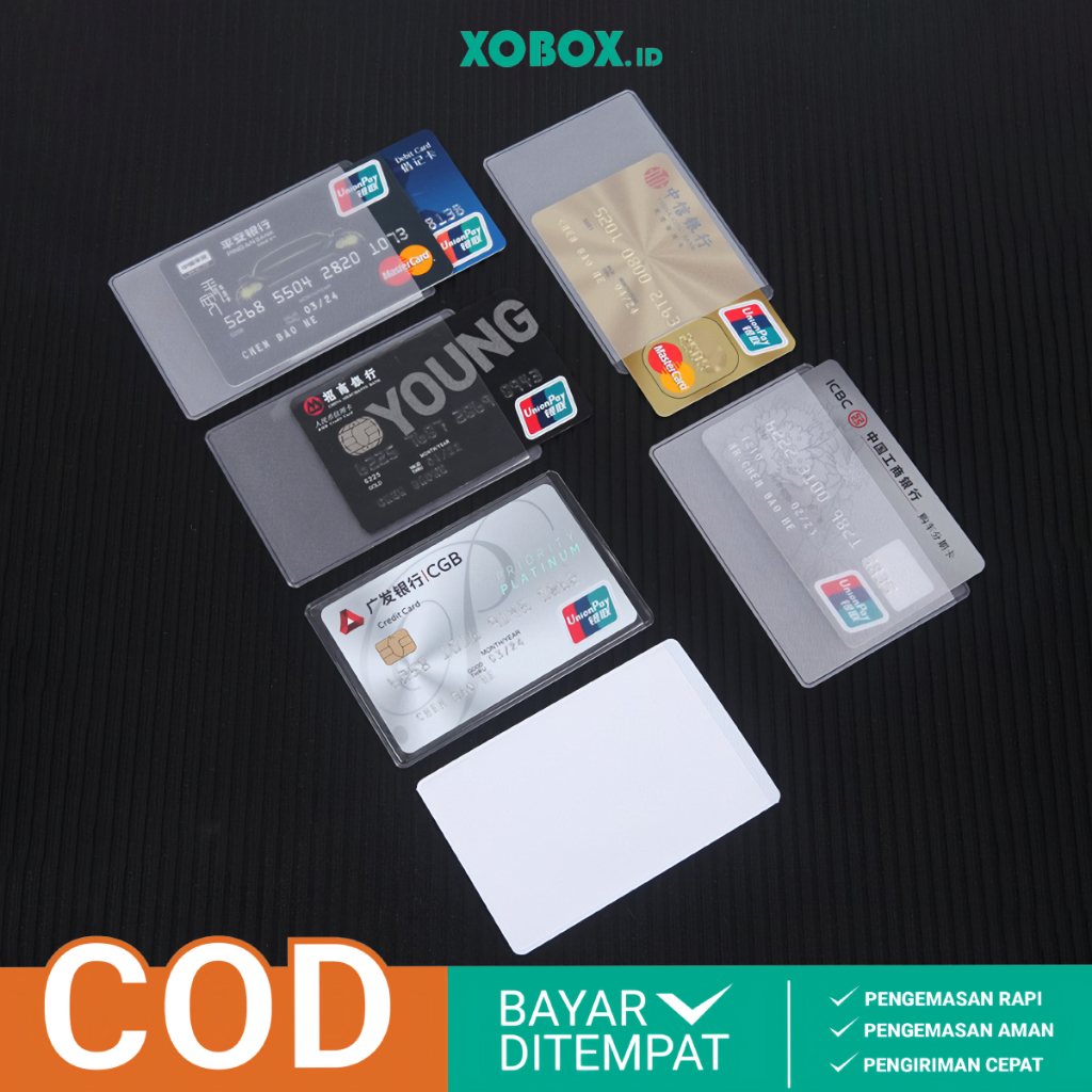 

Plastik Pelindung Kartu ATM/SIM/KTP Cover Card Anti Gores Tahan Air HM050 - XOBOX