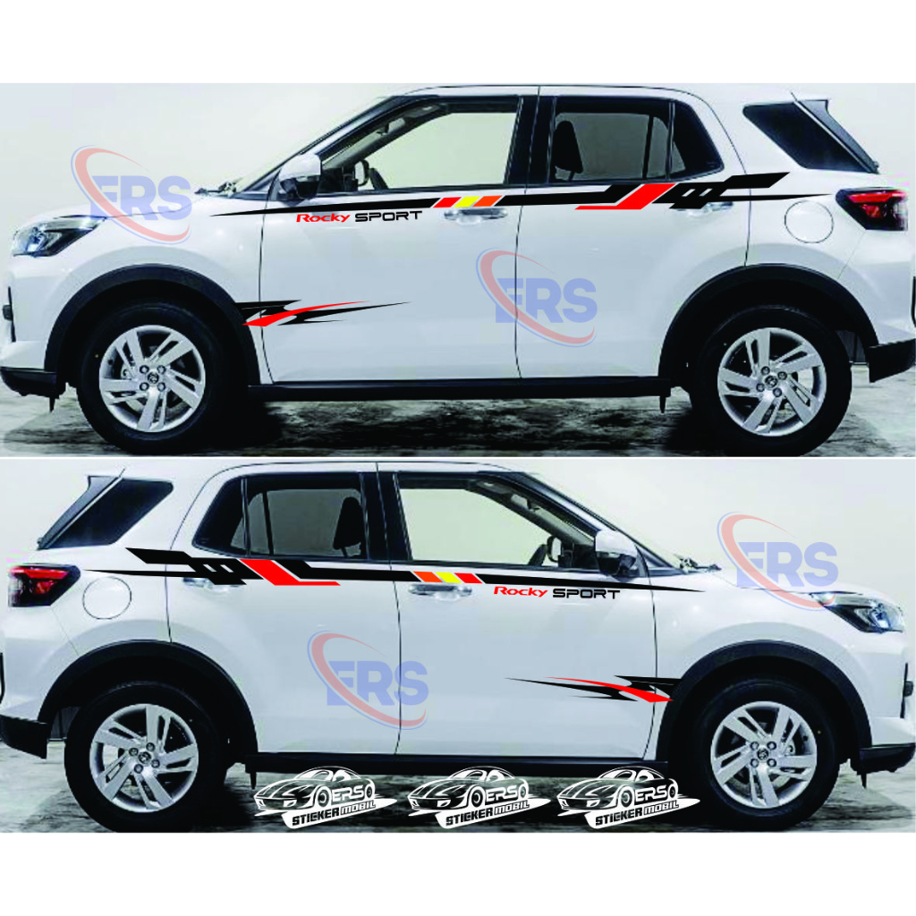 stiker mobil daihatsu rocky list body samping minimalist terbaru cutting stiker