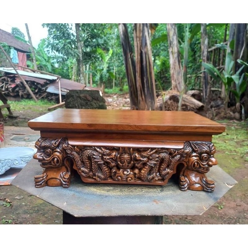 Meja Bonsai kontes/meja Bonsai ukir 40x30.cm Naga