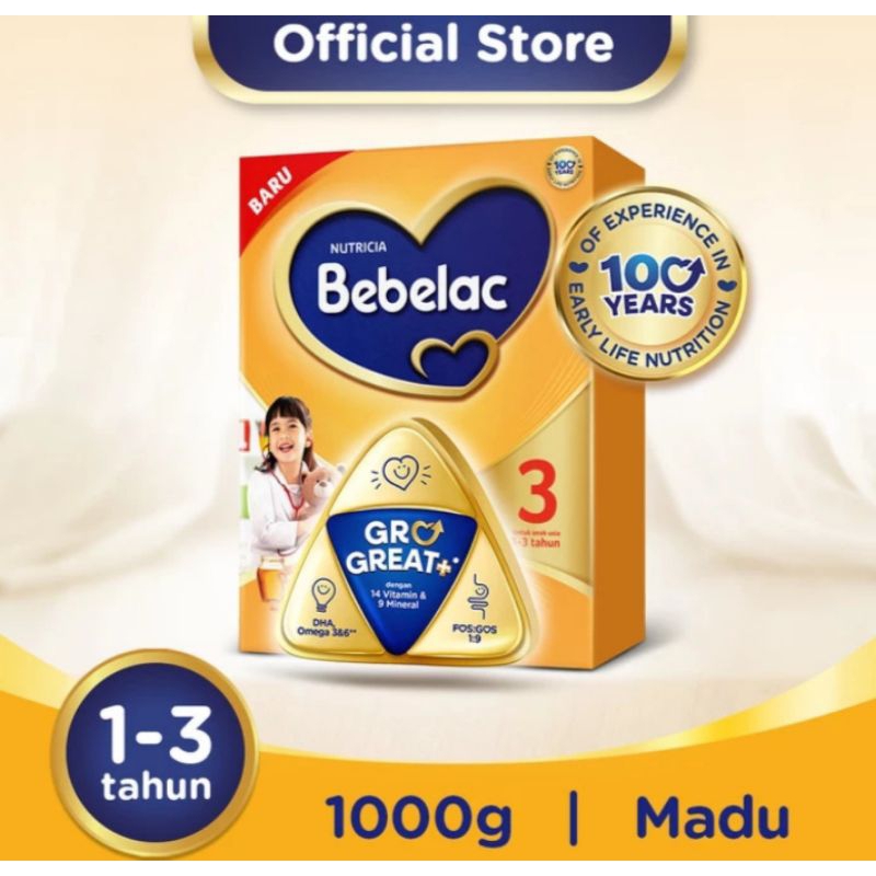 

BEBELAC 3 RASA MADU SUSU PERTUMBUHAN BUBUK 1 KG