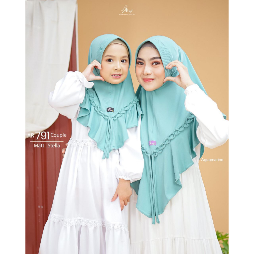 Hijab Arrafi terbaru Hijab Kids dan Mom AR 791 Jilbab couple kerudung ibu anak by Hijab Ar Rafi Ar79