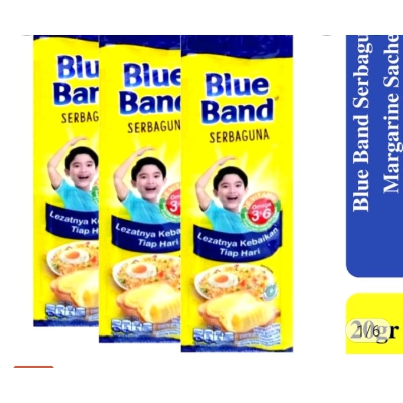 

Blue Band Margarine Serbaguna Sachet 20gx5pc exp 2025