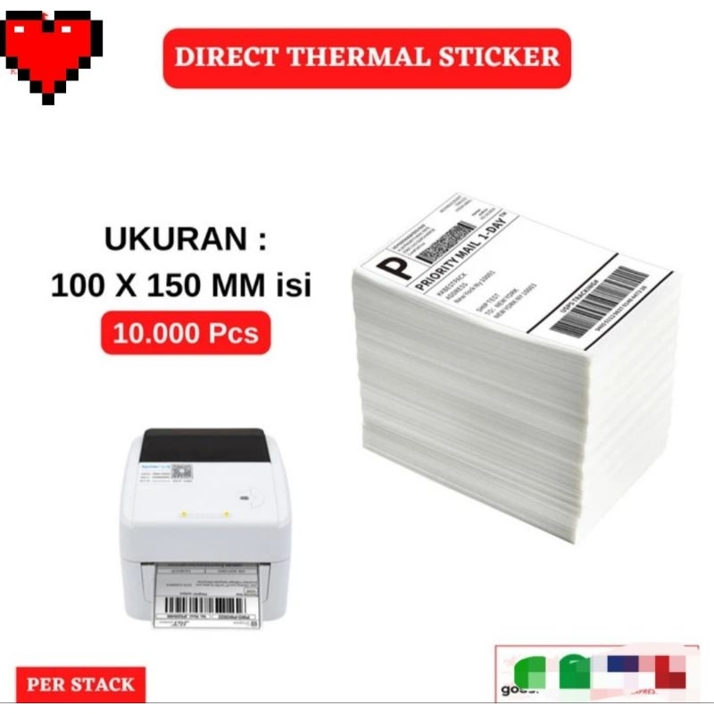 

Stiker Thermal Barcode 100 x 150 mm isi 10.000 pc