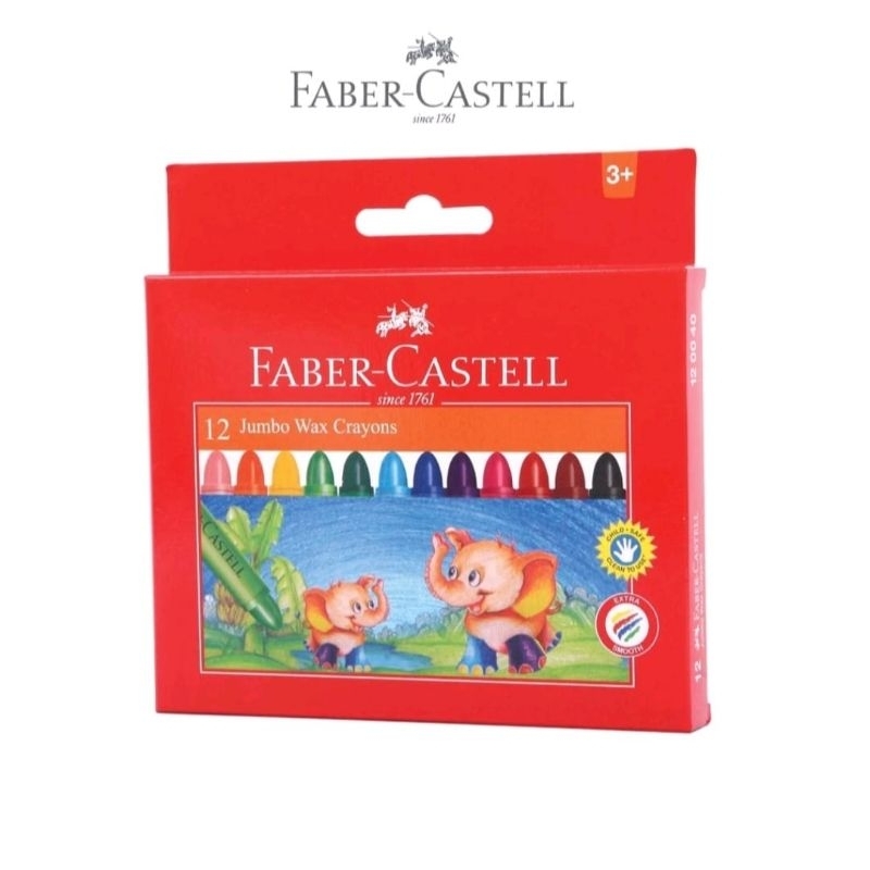 

Krayon 12 Warna Faber Castell 120040 JUMBO Wax Crayons