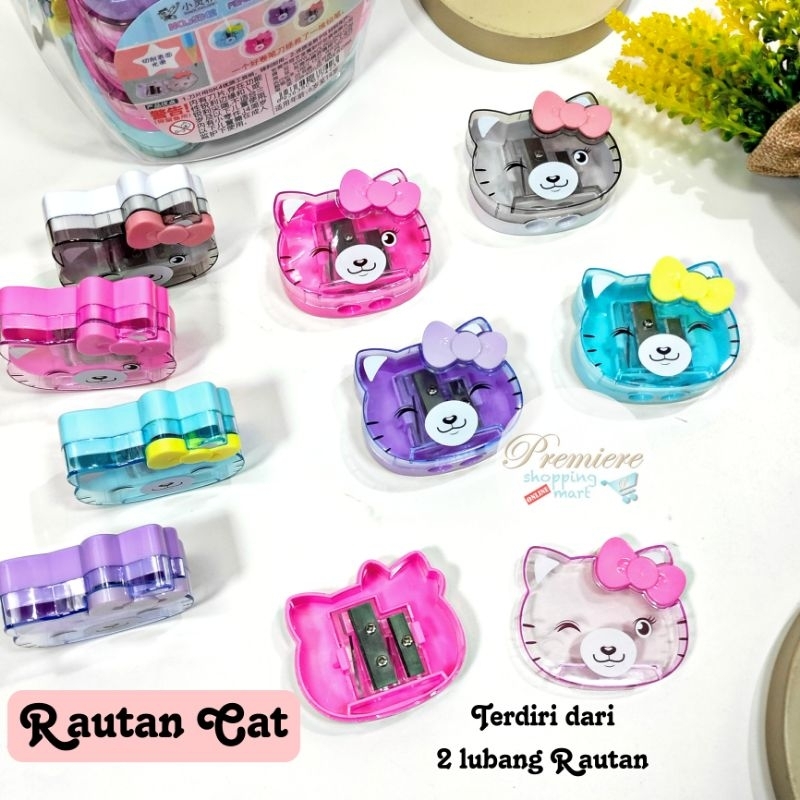 

Rautan Pensil Hello Kitty / Stationary Serutan / Fancy Orotan 2 Lubang / Pencil Sharpener Cat