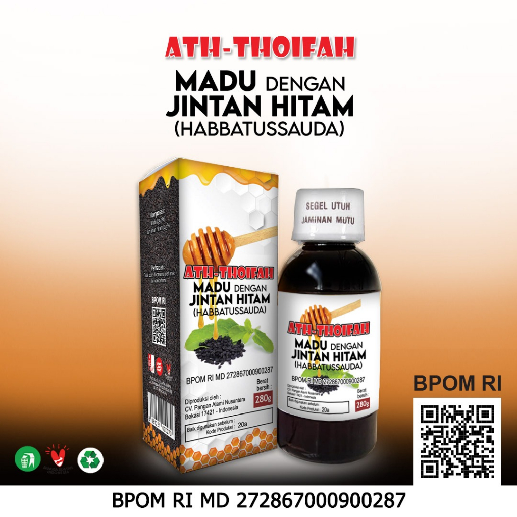 

Madu Jintan Hitam Habbatussauda Blackseed Ath-Thoifah Original 280g