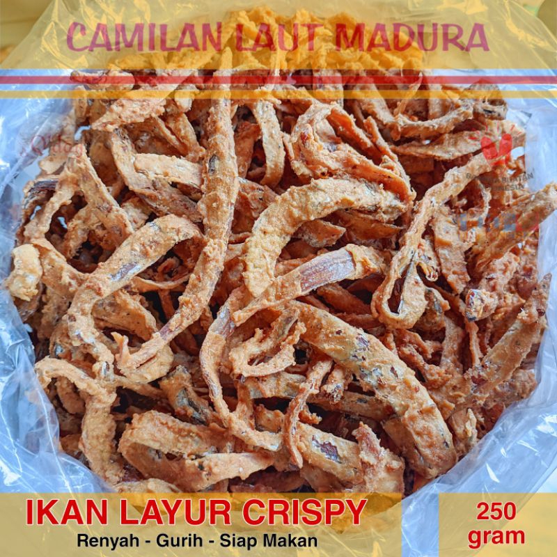 

IKAN LAYUR CRISPY SIAP MAKAN RENYAH GURIH Camilan Laut Madura Oleh Oleh Khas Asli Alami 250 gram Cemilan Fresh Murah Hemat Ekonomis Qday Classic Surabaya Kerupuk Keripik Kerupuk Keipik