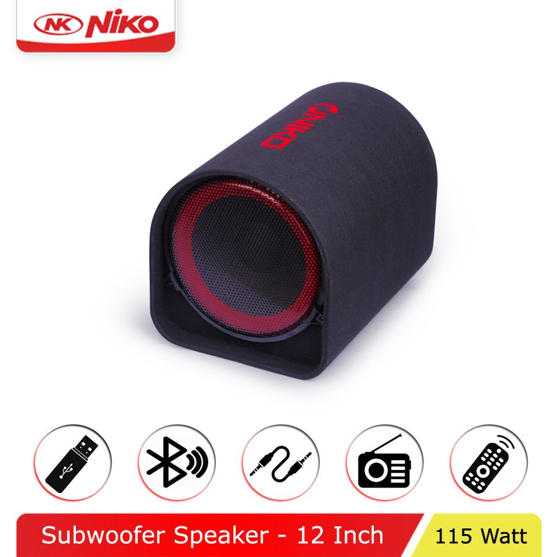 Speaker Niko NK GL 12 Bluetooth Subwoofer Car Speaker 12inch / Speaker Mobil Karaoke GL12