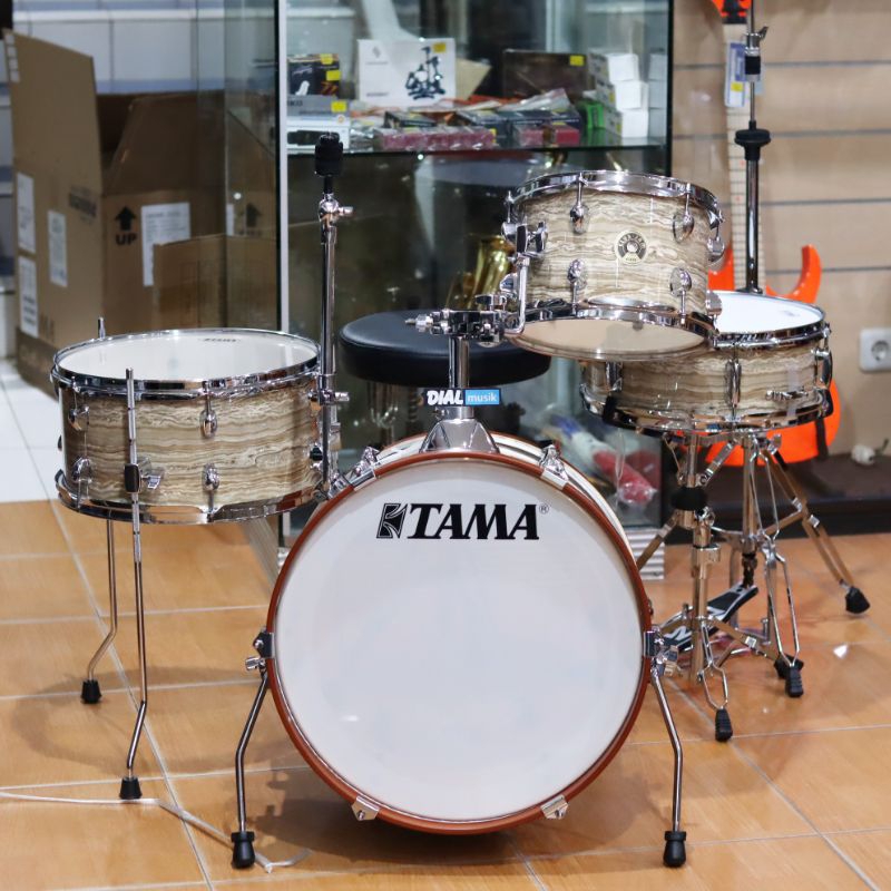 Tama LJK48H4 Club Jam Kit + Hardware 4pcs Cream Mable Wrap - Drum Set Original LJK48 LJK28 CLUBJAM
