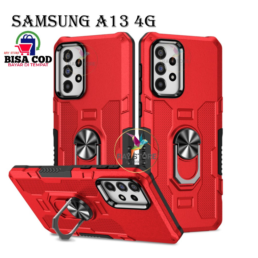 SAMSUNG A13 4G CASE ROBOT HIT EYE RING CASING HP ARMOR SHOCKPROOF