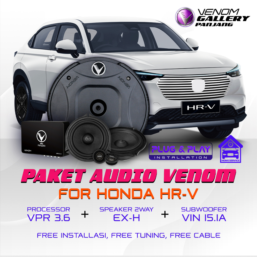 PAKET AUDIO VENOM EXPRESS HONDA HRV - PAKET AUDIO MOBIL HRV