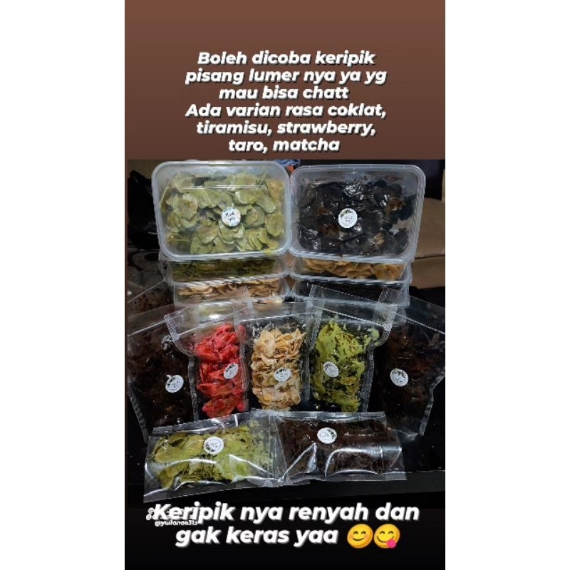 

Keripik Pisang Coklat / Keripik Pisang Lumer / Cemilan / Makanan Ringan 250gram