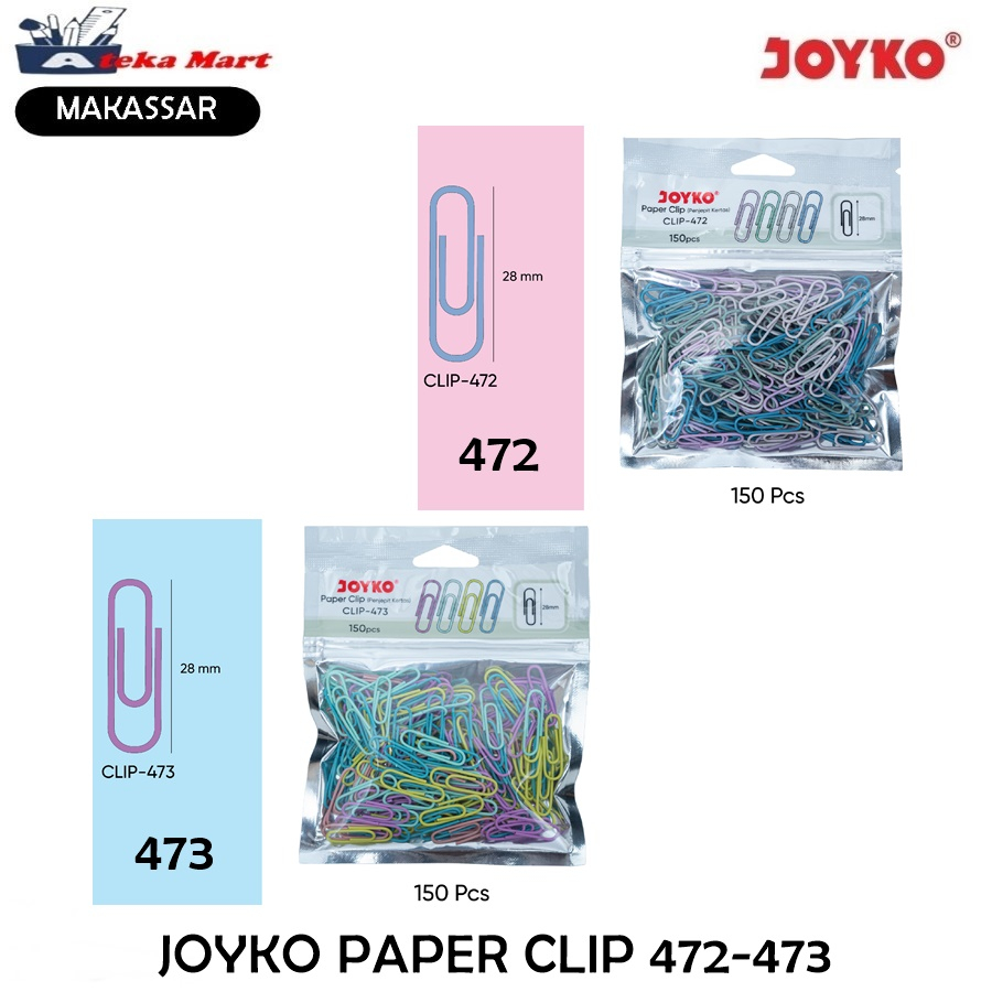 

[BKS] JOYKO PAPER CLIP CLIP-472 CLIP-473 KLIP KERTAS
