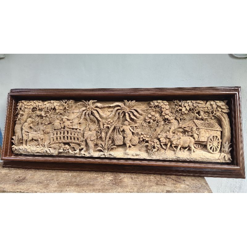 TREE - Relief Ukiran Jepara - Relief Ukiran Kayu Jati Jepara - Ukiran Jepara - Hiasan Dinding Kayu J