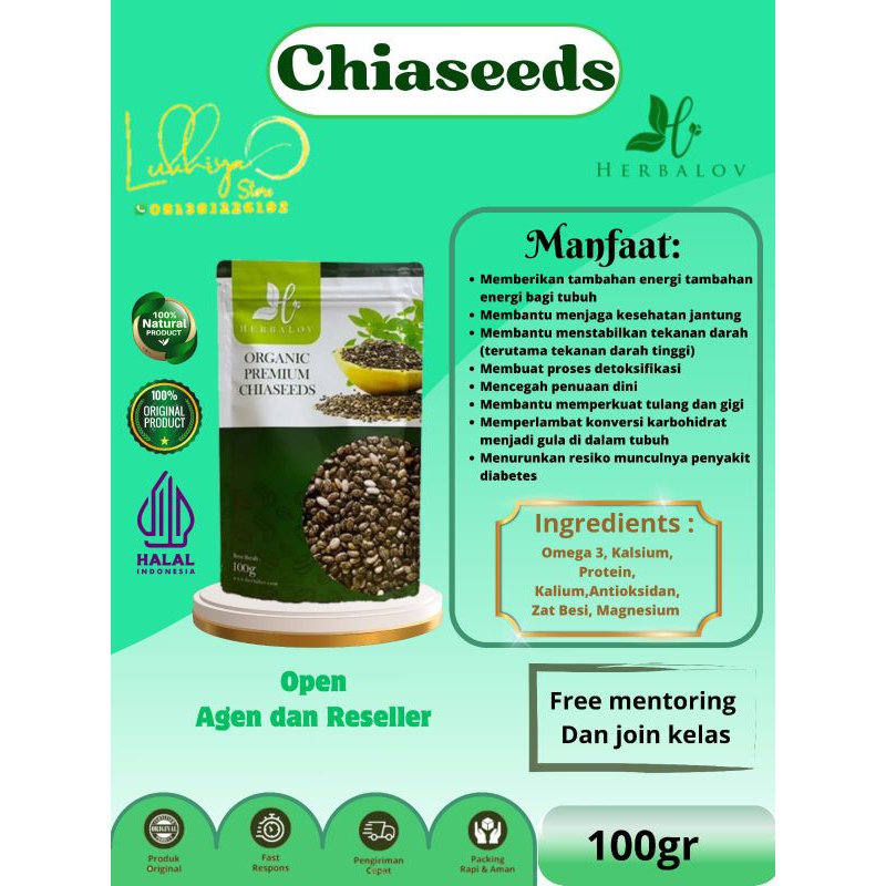 

Organic Premium Chiaseeds by Herbalov