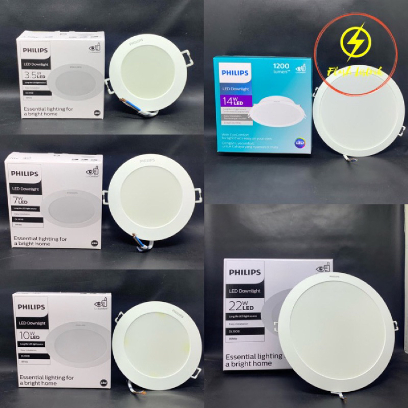 [Philips] Lampu Downlight Led Eridani Philips 3.5w 7w 10w 14w 22w  Lampu Led Downlight Philips