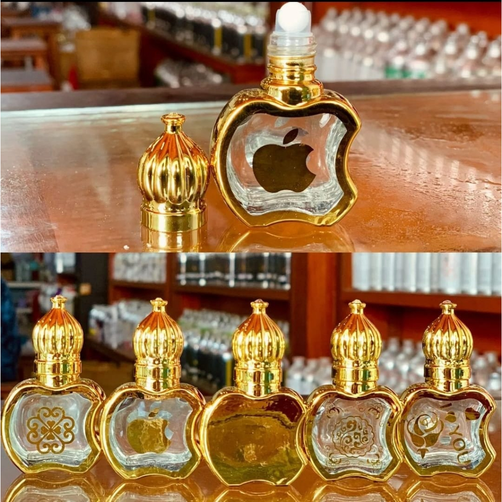 [ PER LUSIN ] Botol Parfum APPLE GOLD ROLL ON 10ml Botol Parfum Kosong Botol Unik Botol Mewah Botol 