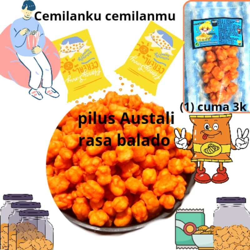 

Cemilan jaman sekarang yang lagi viral Snack Pilus Austalia balado