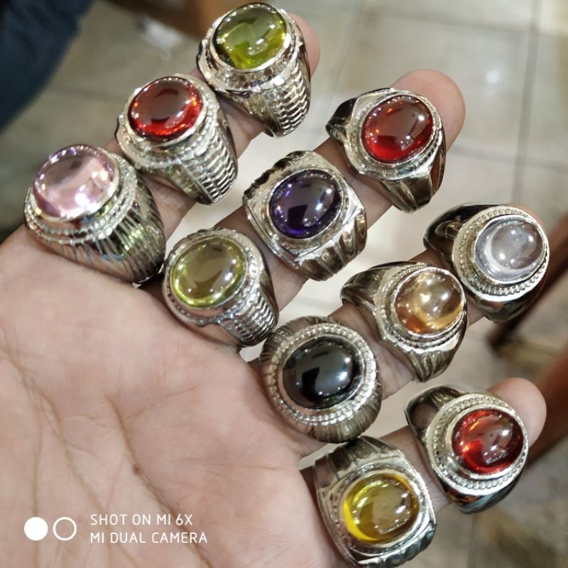 Cincin Amerika Diamond polos 10pcs