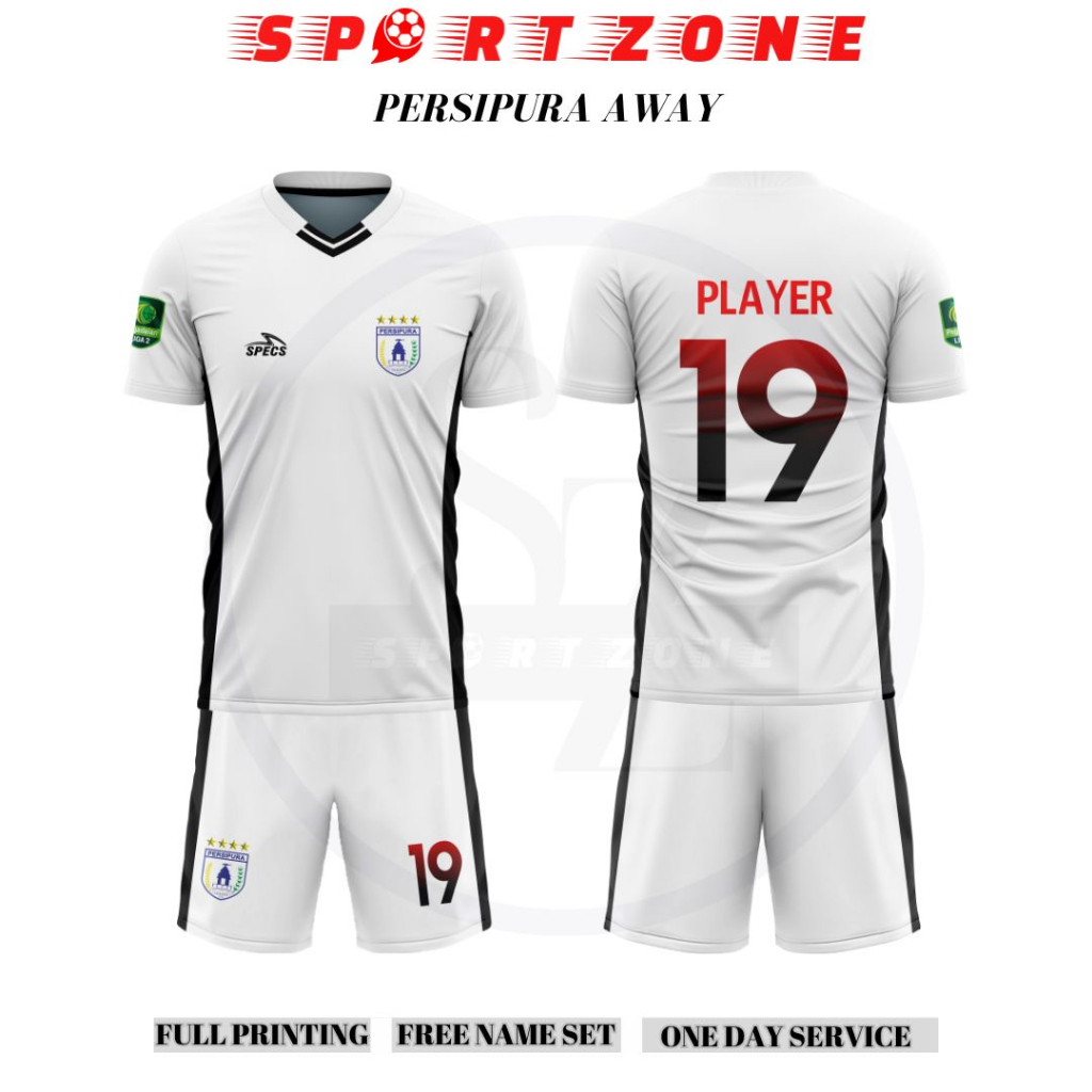 Jersey baju bola PERSIPURA AWAY Liga 2 Indonesia 2023 - 2024 premium
