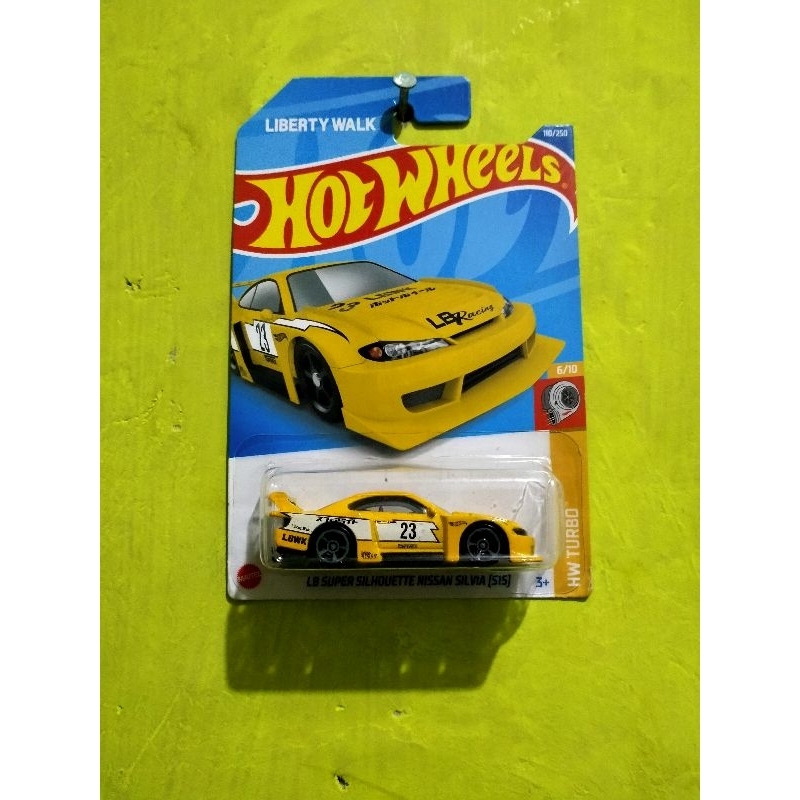 hotwheels Lbwk s15 Hitam & Kuning