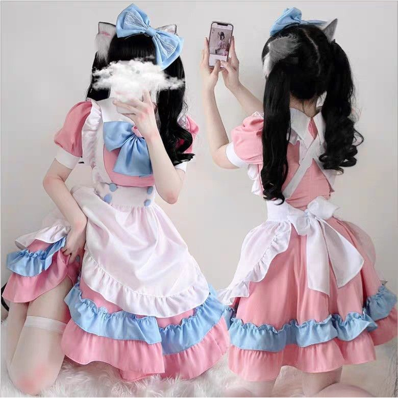 Rental Kostum Cosplay maid pink