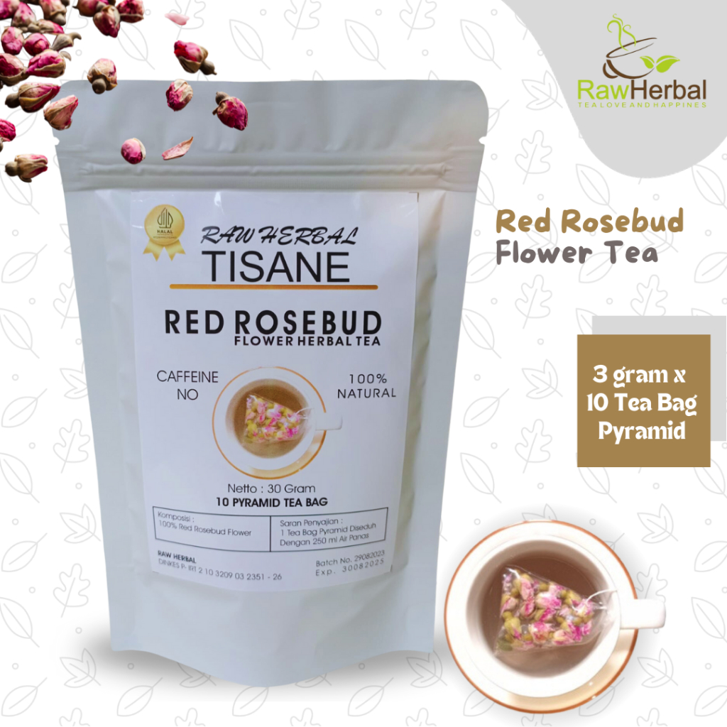 

Red Rosebud Flower Tea / Pyramid Tea Bag (3gr x 10 Pyramid Tea Bag)