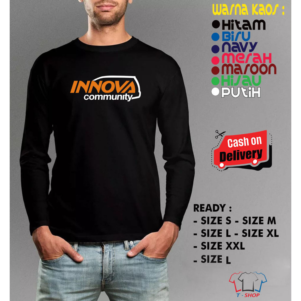 Kaos Lengan Panjang Innova Community - Kaos Toyota Kijang Inova