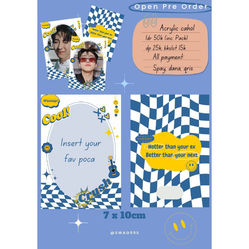 Photocard Holder Acrylic NCT (1 & 2 side) By Chou