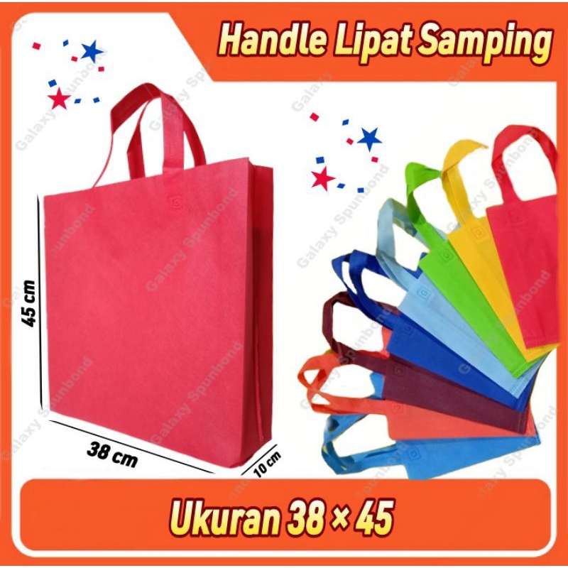 

Goodie Bag Handle Lipat Samping 38x45 | harga perlusin isi 12 pcs