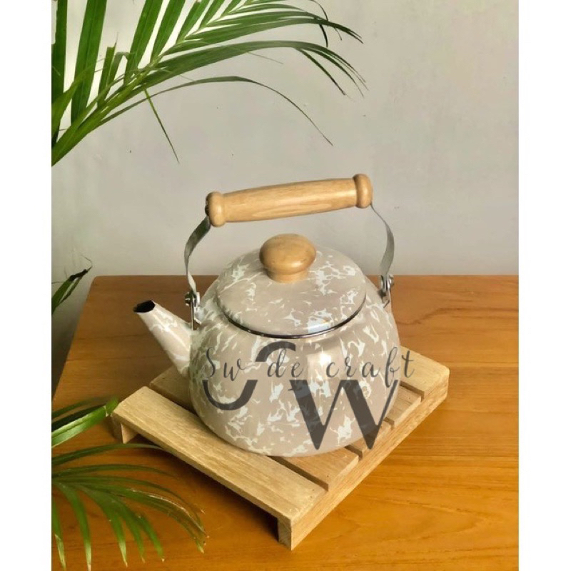 Tatakan panci kayu jati Anti panas / Tatakan teko / Tatakan serbaguna