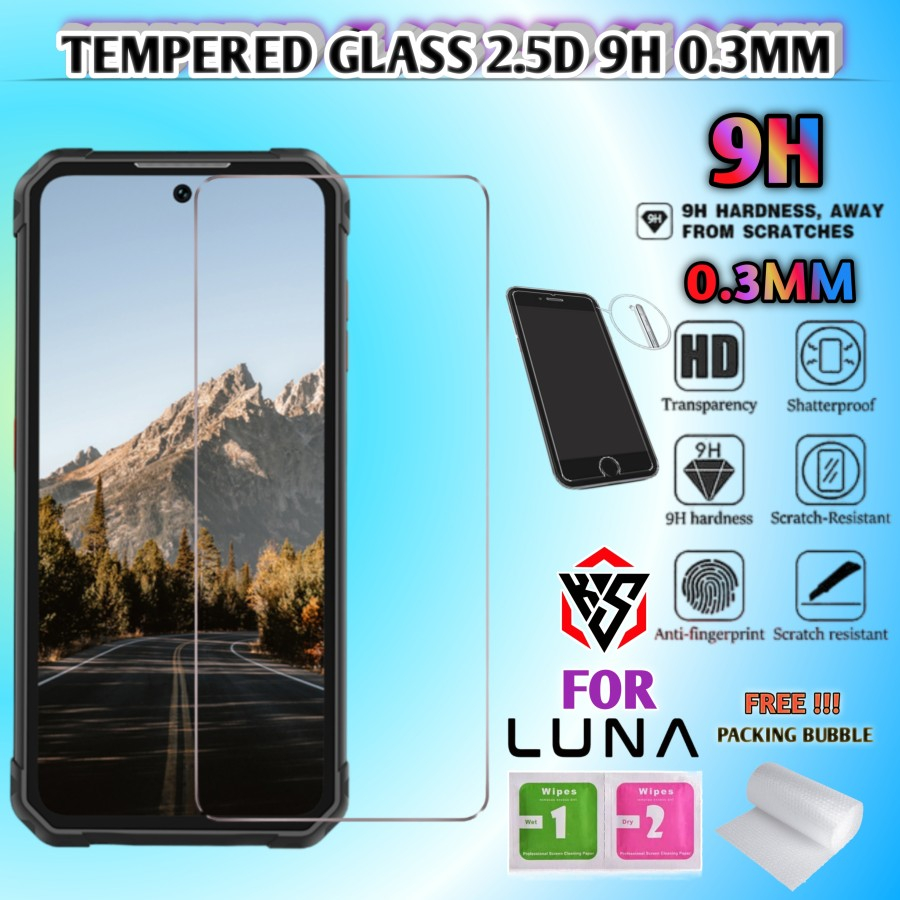 TEMPERED GLASS LUNA WARRIOR X 2.5D 9H SCREEN GUARD PROTECT ANTIGORES KACA