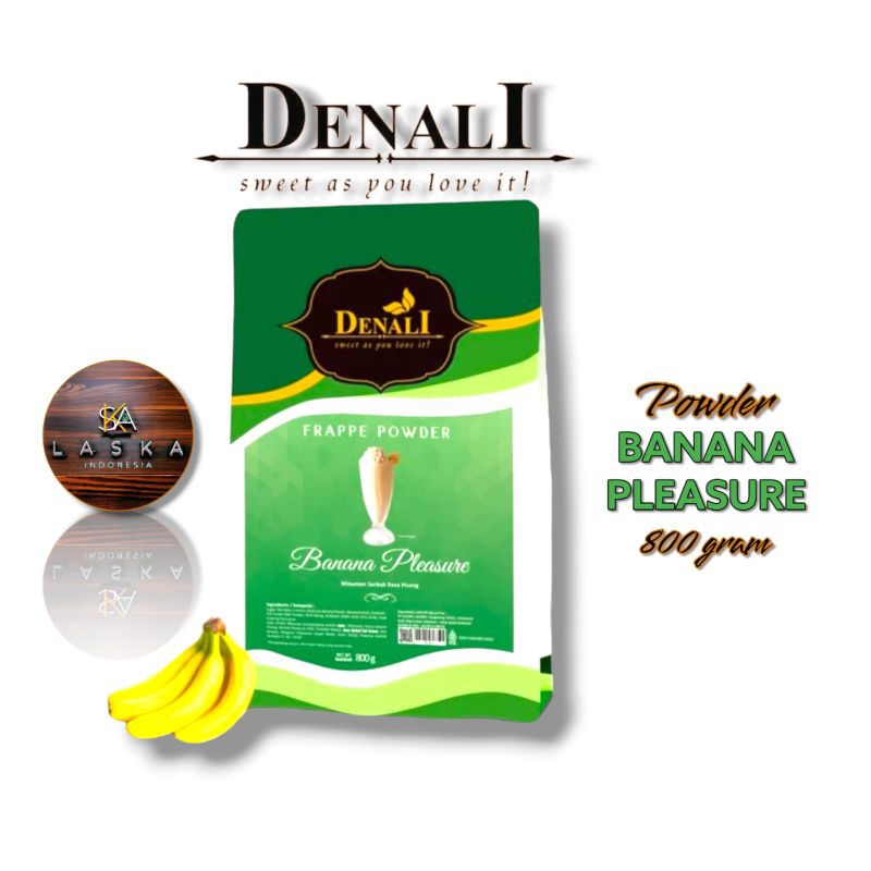 

Banana Pleasure Powder Merk Denali - 800 grm - Bubuk Minuman Rasa pisang