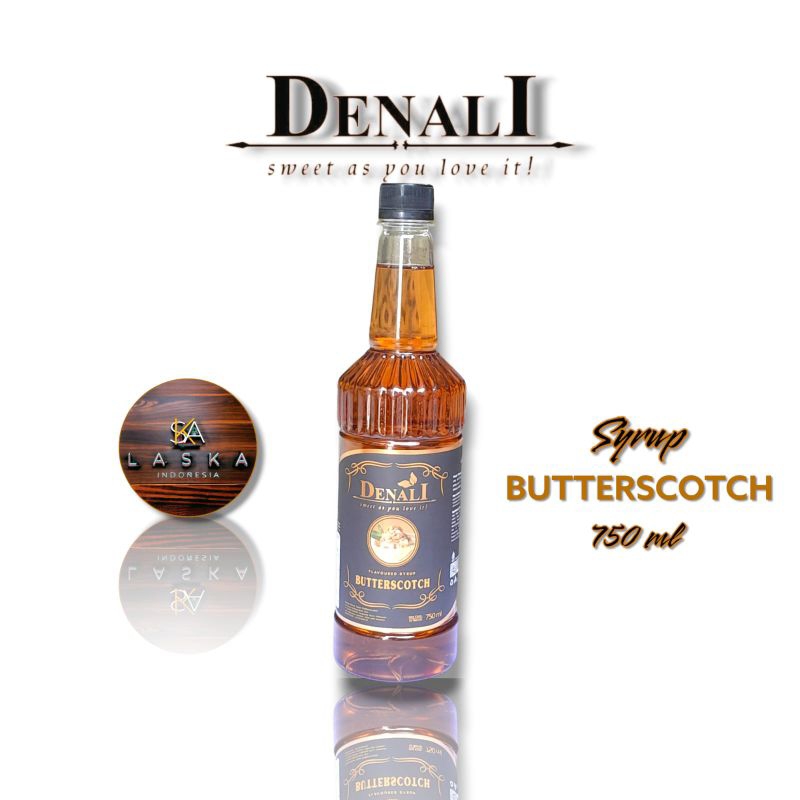 

Denali Butterscotch Syrup 750 ml - Butterscotch Sirup merk denali - Sirup Rasa Butterscotch