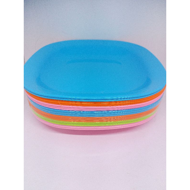 12 PCS PIRING MAKAN PLASTIK 23 CM